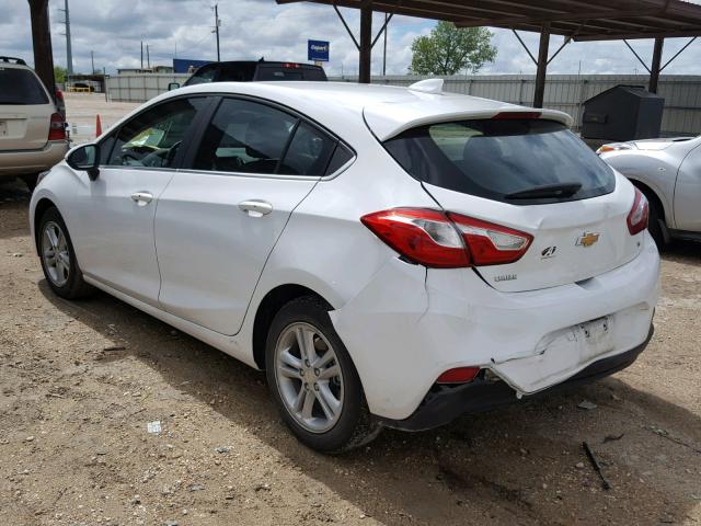 3G1BE6SM5HS558100 - 2017 CHEVROLET CRUZE LT WHITE photo 3