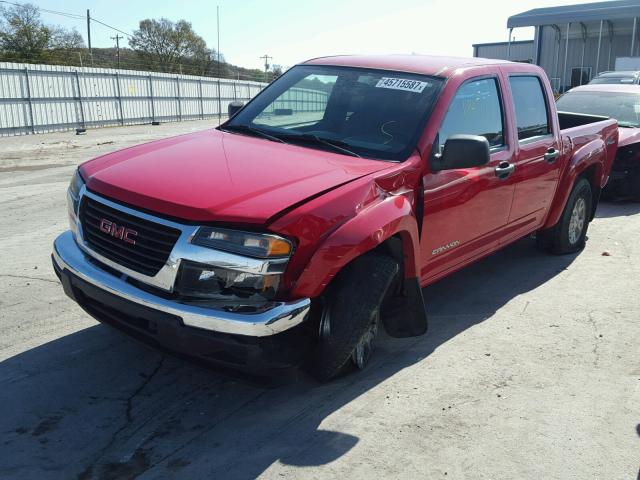 1GTDS136558252417 - 2005 GMC CANYON RED photo 2