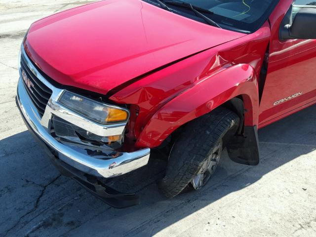 1GTDS136558252417 - 2005 GMC CANYON RED photo 9