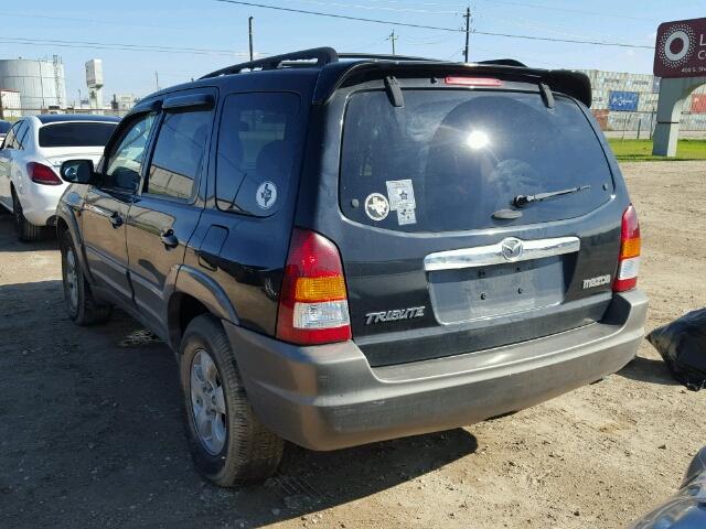 4F2YZ041X4KM08382 - 2004 MAZDA TRIBUTE LX BLACK photo 3