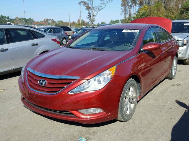 5NPEB4AC9DH766754 - 2013 HYUNDAI SONATA GLS BURGUNDY photo 2