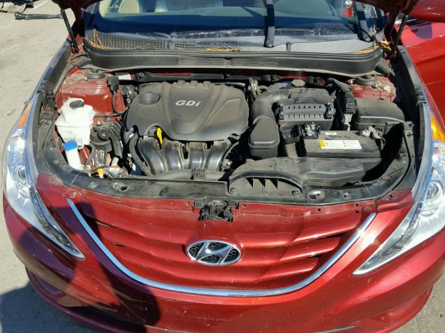 5NPEB4AC9DH766754 - 2013 HYUNDAI SONATA GLS BURGUNDY photo 7