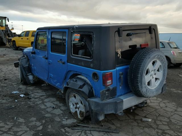 1J4BA5H19AL184803 - 2010 JEEP WRANGLER U BLUE photo 3