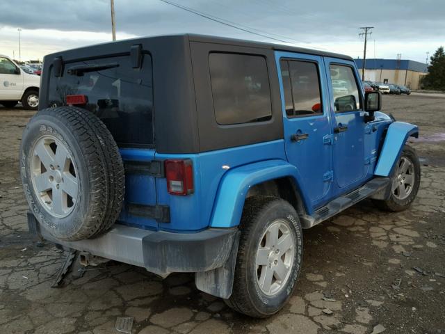1J4BA5H19AL184803 - 2010 JEEP WRANGLER U BLUE photo 4
