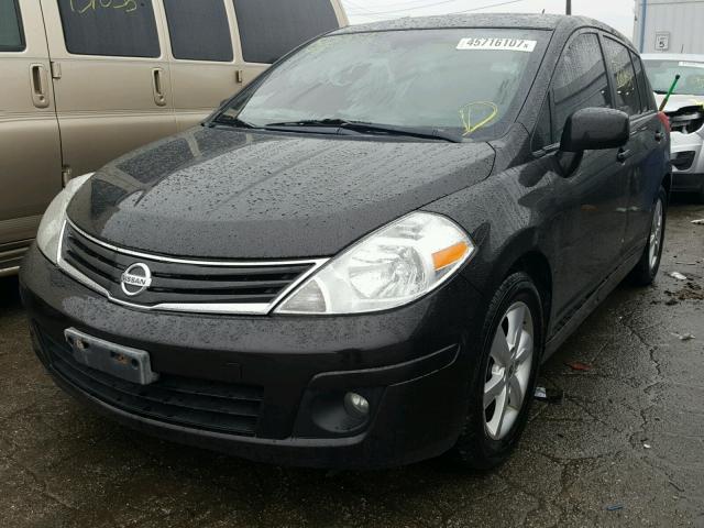 3N1BC1CP3BL376666 - 2011 NISSAN VERSA S BLACK photo 2