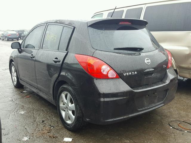 3N1BC1CP3BL376666 - 2011 NISSAN VERSA S BLACK photo 3