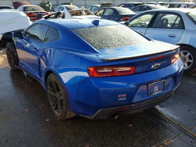 1G1FB1RX0J0101026 - 2018 CHEVROLET CAMARO BLUE photo 3