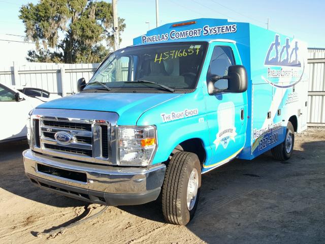 1FDWE3FL8EDA88757 - 2014 FORD ECONOLINE BLUE photo 2