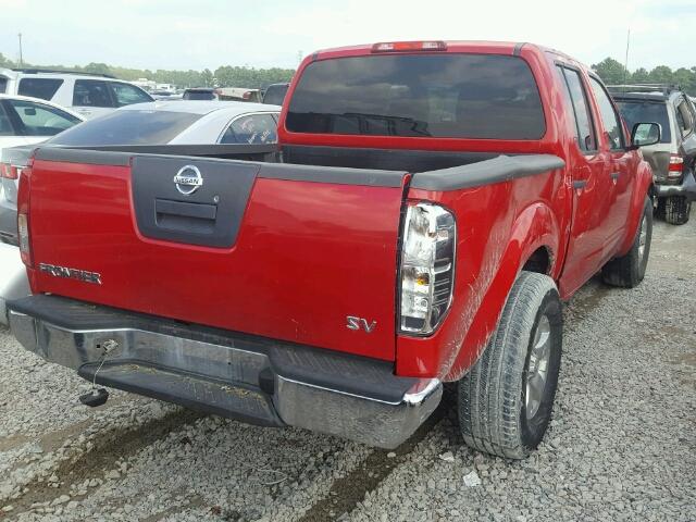 1N6AD0ER9BC436036 - 2011 NISSAN FRONTIER S RED photo 4