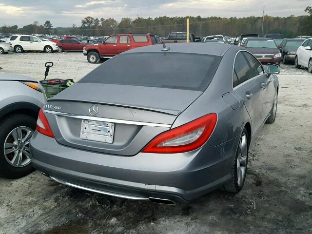 WDDLJ7DB1DA085452 - 2013 MERCEDES-BENZ CLS 550 SILVER photo 4