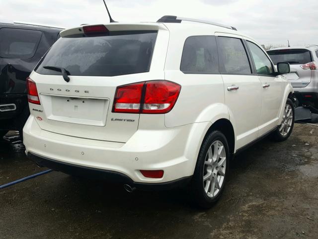 3C4PDCDG7ET185170 - 2014 DODGE JOURNEY WHITE photo 4