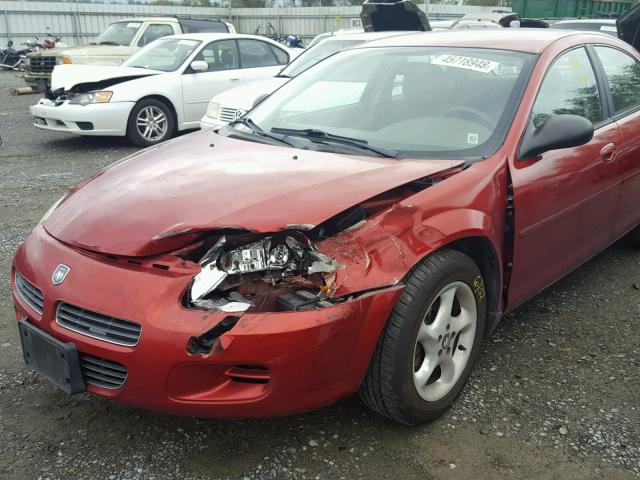 1B3EL46X82N353909 - 2002 DODGE STRATUS SE RED photo 9