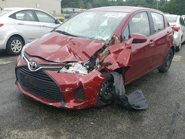 VNKKTUD30HA083650 - 2017 TOYOTA YARIS L RED photo 2