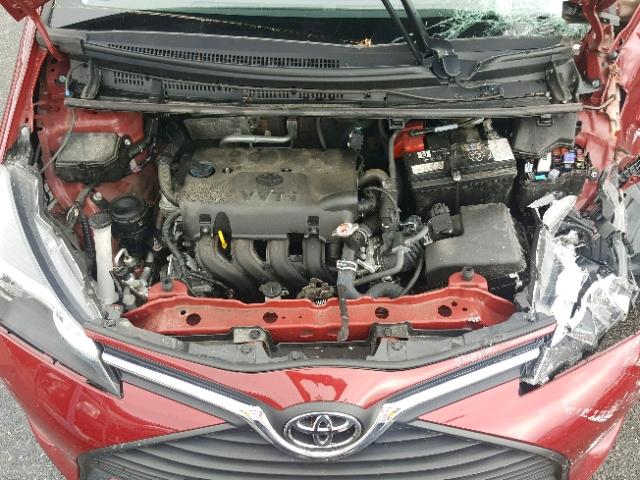 VNKKTUD30HA083650 - 2017 TOYOTA YARIS L RED photo 7