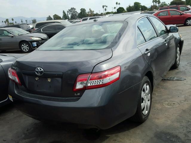 4T4BF3EK8BR162216 - 2011 TOYOTA CAMRY BASE GRAY photo 4