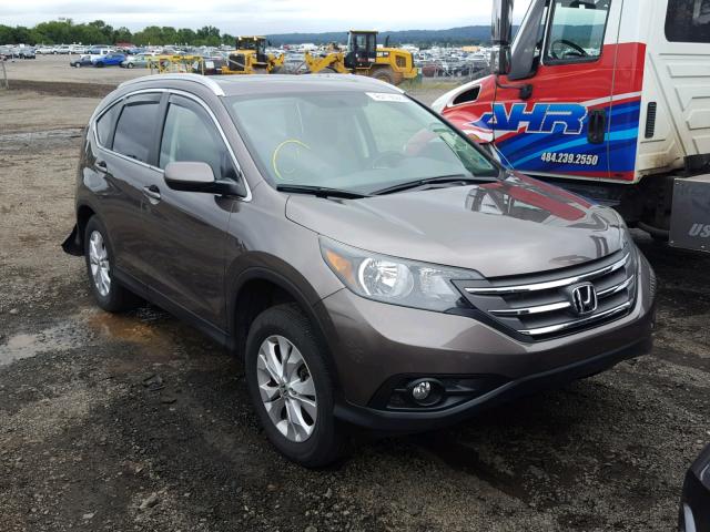 2HKRM4H72EH664878 - 2014 HONDA CR-V EXL BROWN photo 1