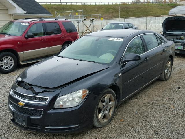 1G1ZH57B38F176871 - 2008 CHEVROLET MALIBU 1LT BLACK photo 2