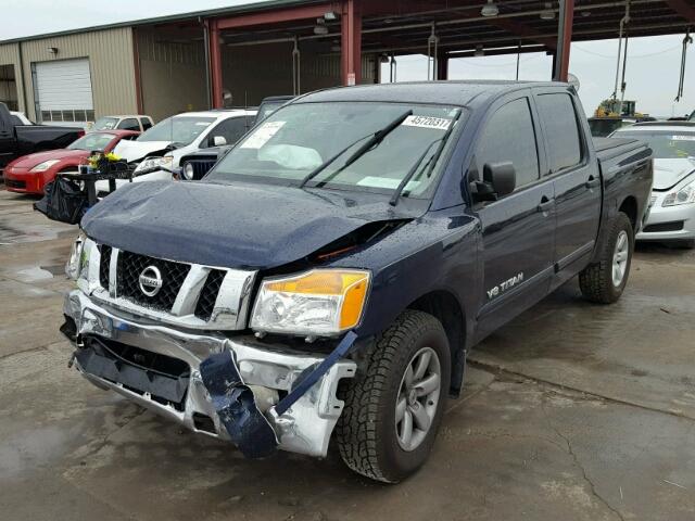 1N6BA0ED1CN307652 - 2012 NISSAN TITAN S BLUE photo 2