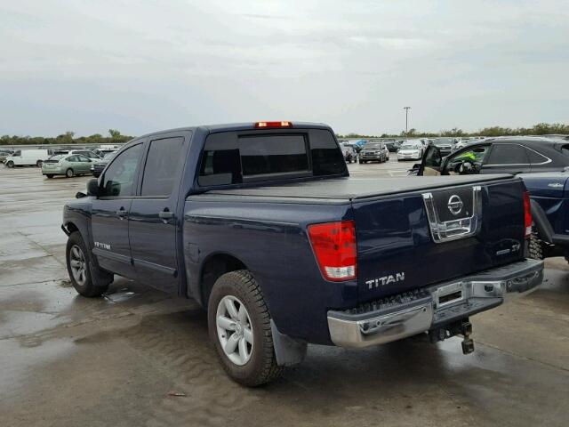 1N6BA0ED1CN307652 - 2012 NISSAN TITAN S BLUE photo 3