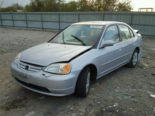 1HGES26812L021743 - 2002 HONDA CIVIC SILVER photo 2