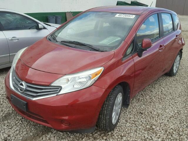 3N1CE2CP7EL353366 - 2014 NISSAN VERSA NOTE RED photo 2