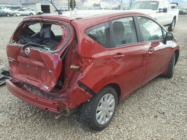 3N1CE2CP7EL353366 - 2014 NISSAN VERSA NOTE RED photo 4