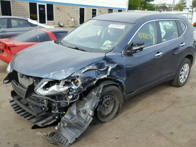 5N1AT2MV5EC806222 - 2014 NISSAN ROGUE S BLUE photo 2