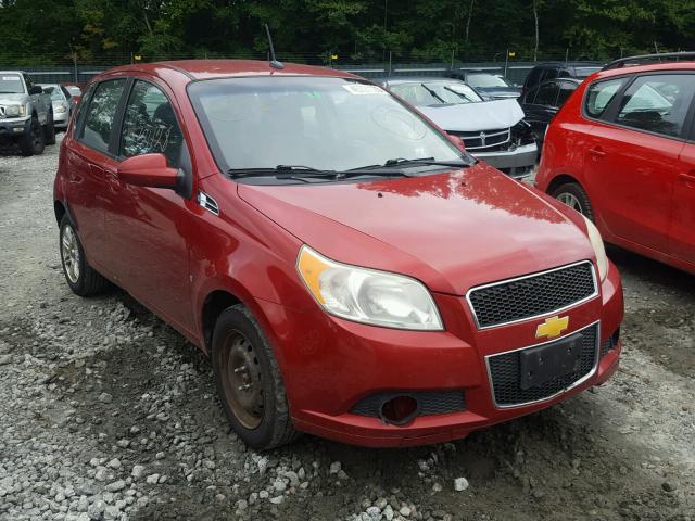 KL1TD66E19B309380 - 2009 CHEVROLET AVEO LS RED photo 1