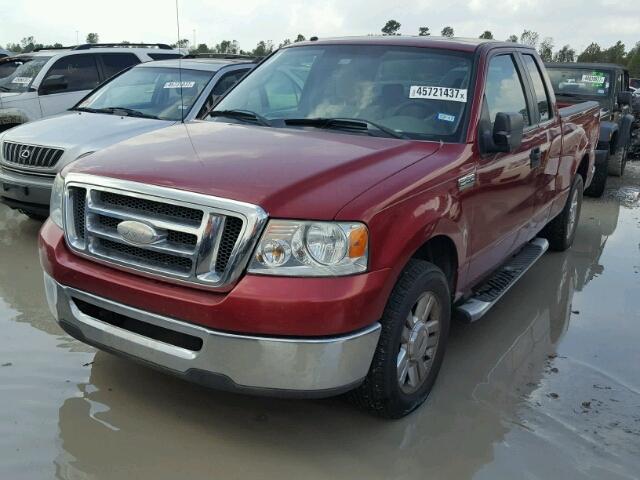 1FTRX12W17NA51546 - 2007 FORD F150 RED photo 2