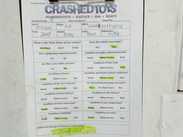 1HD1GX4117K321408 - 2007 HARLEY-DAVIDSON FXDBI BLACK photo 20