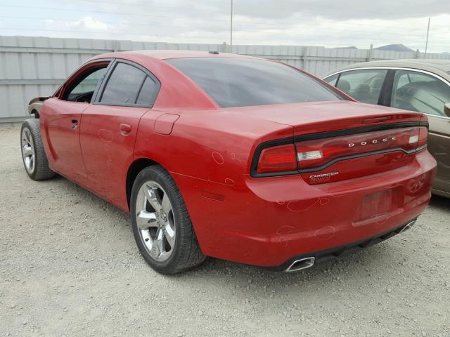 2C3CDXHG9CH138118 - 2012 DODGE CHARGER SX RED photo 3