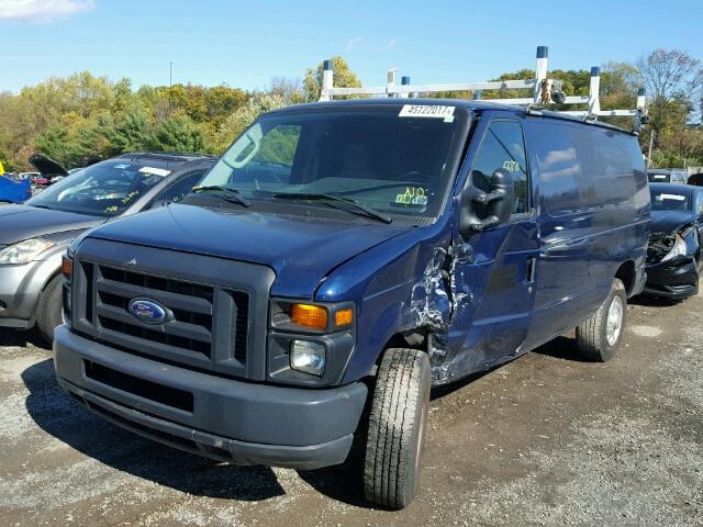 1FTNE2EW5EDB04323 - 2014 FORD ECONOLINE BLUE photo 2