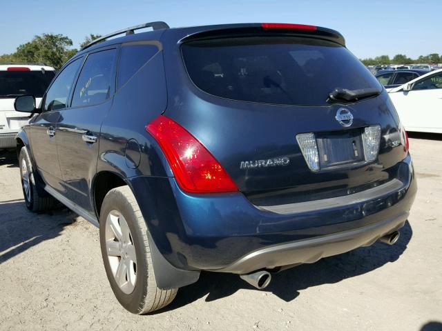 JN8AZ08T13W109596 - 2003 NISSAN MURANO SL BLUE photo 3