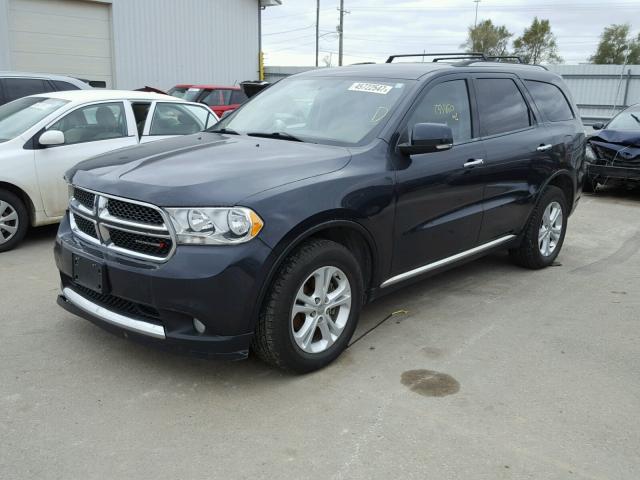 1C4RDJDG2DC509245 - 2013 DODGE DURANGO CR BLUE photo 2