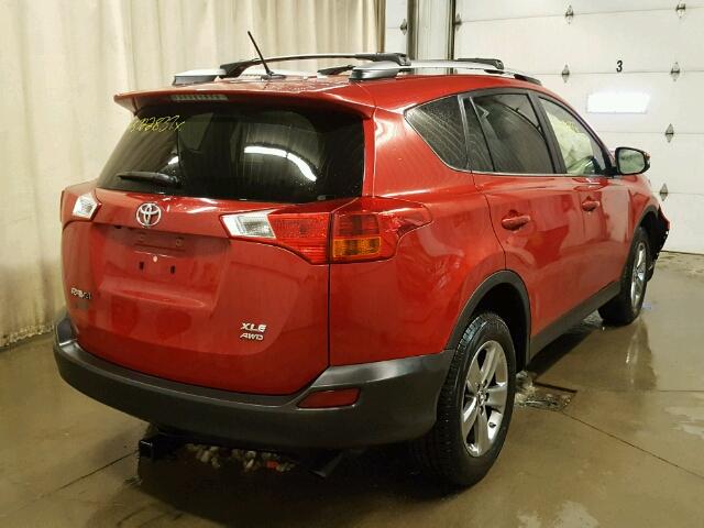 JTMRFREV4FD109108 - 2015 TOYOTA RAV4 XLE RED photo 4