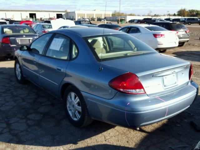 1FAFP56U67A204874 - 2007 FORD TAURUS BLUE photo 3