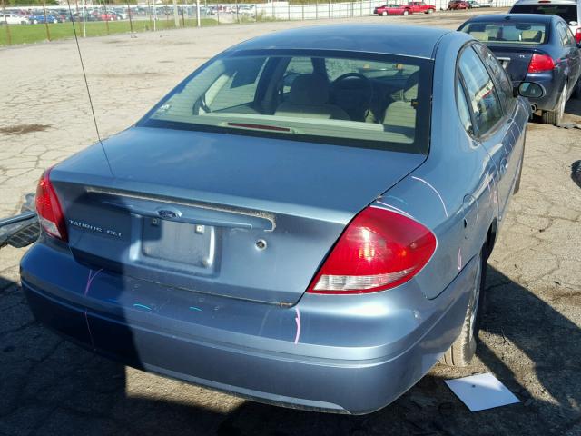 1FAFP56U67A204874 - 2007 FORD TAURUS BLUE photo 4