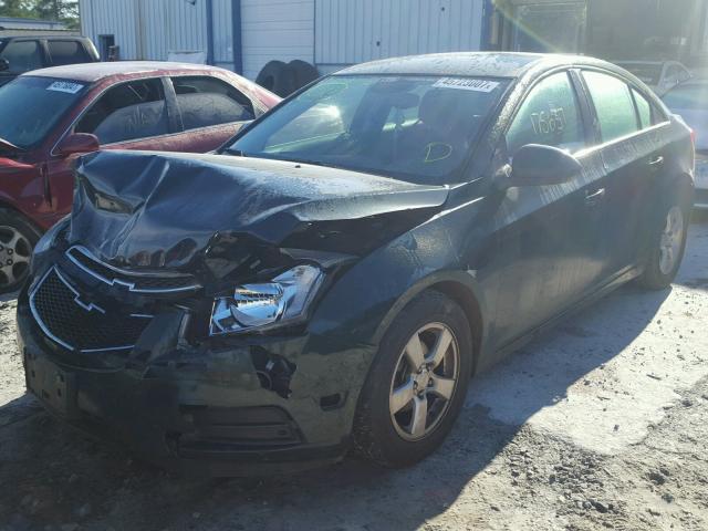 1G1PC5SB1E7120298 - 2014 CHEVROLET CRUZE LT GREEN photo 2