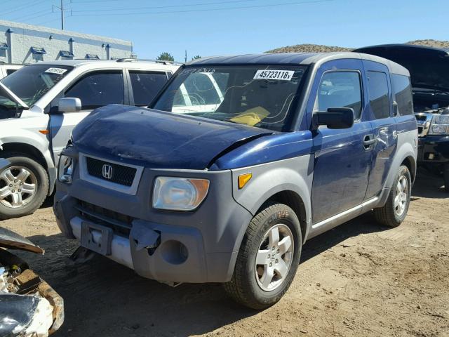 5J6YH28543L012057 - 2003 HONDA ELEMENT EX BLUE photo 2