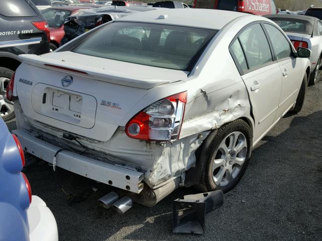 1N4BA41E58C815236 - 2008 NISSAN MAXIMA WHITE photo 4