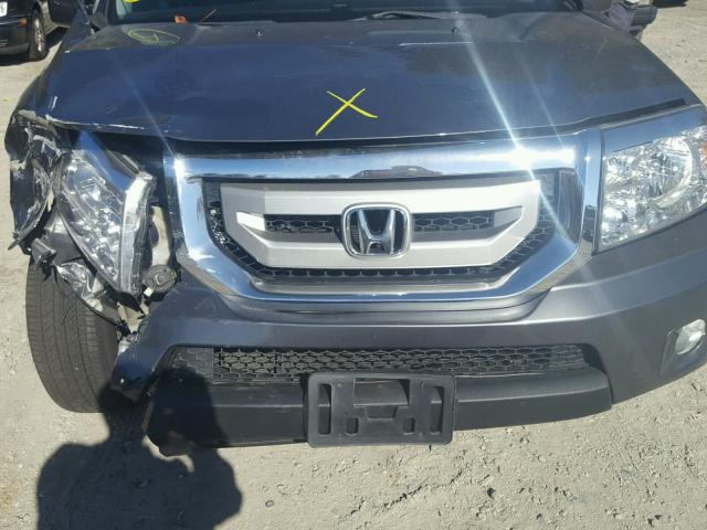 5FNYF3H51AB016018 - 2010 HONDA PILOT EXL GRAY photo 7