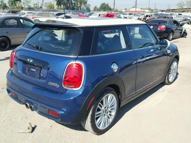 WMWXP7C54G2C60765 - 2016 MINI COOPER BLUE photo 4