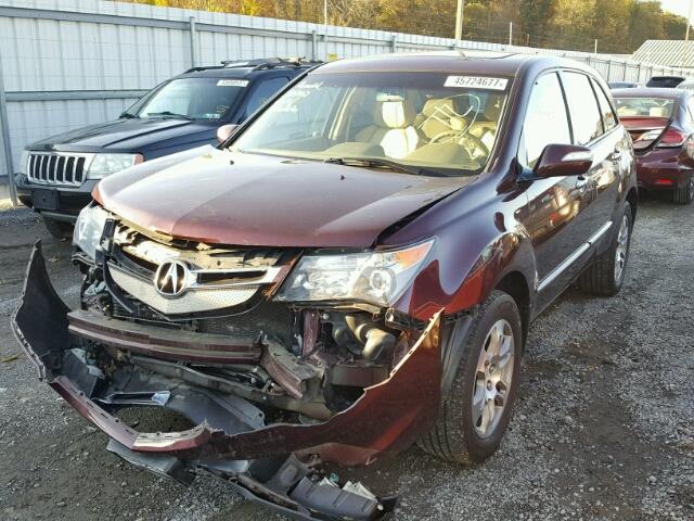 2HNYD28447H532832 - 2007 ACURA MDX TECHNO BLACK photo 2