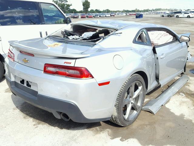 2G1FC1E34E9221696 - 2014 CHEVROLET CAMARO SILVER photo 4