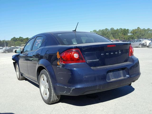 1C3CDZAB5DN680612 - 2013 DODGE AVENGER SE BLUE photo 3