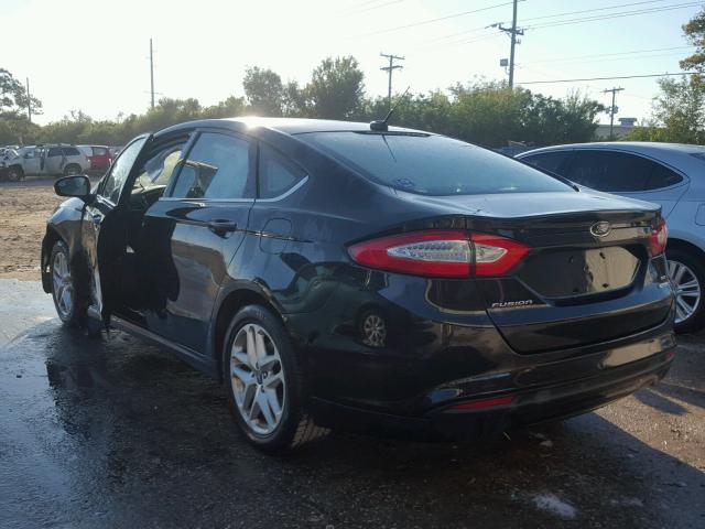 3FA6P0HR0DR376993 - 2013 FORD FUSION BLACK photo 3