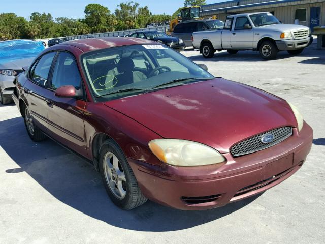 1FAFP53U54A146045 - 2004 FORD TAURUS SE MAROON photo 1