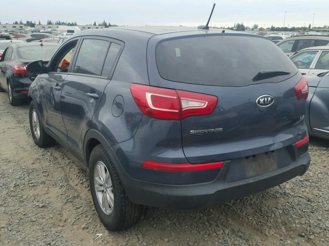 KNDPB3A2XB7077463 - 2011 KIA SPORTAGE L BLUE photo 3