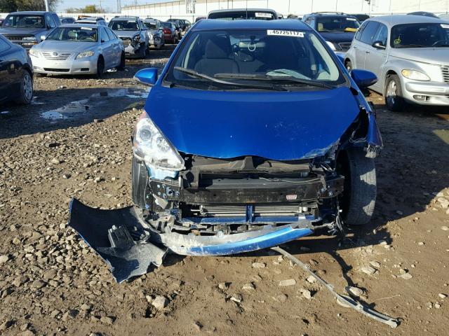 JTDKDTB30E1075241 - 2014 TOYOTA PRIUS C BLUE photo 9