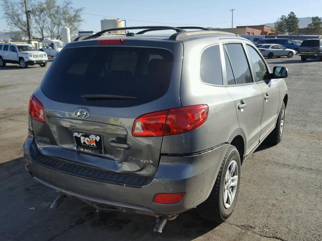 5NMSG13D59H244510 - 2009 HYUNDAI SANTA FE G GRAY photo 4